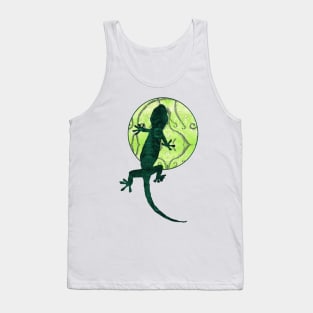 Green Lizard Moon Tank Top